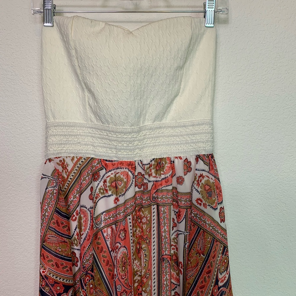 Rue 21 strapless paisley handkerchief dress - Picture 2 of 4